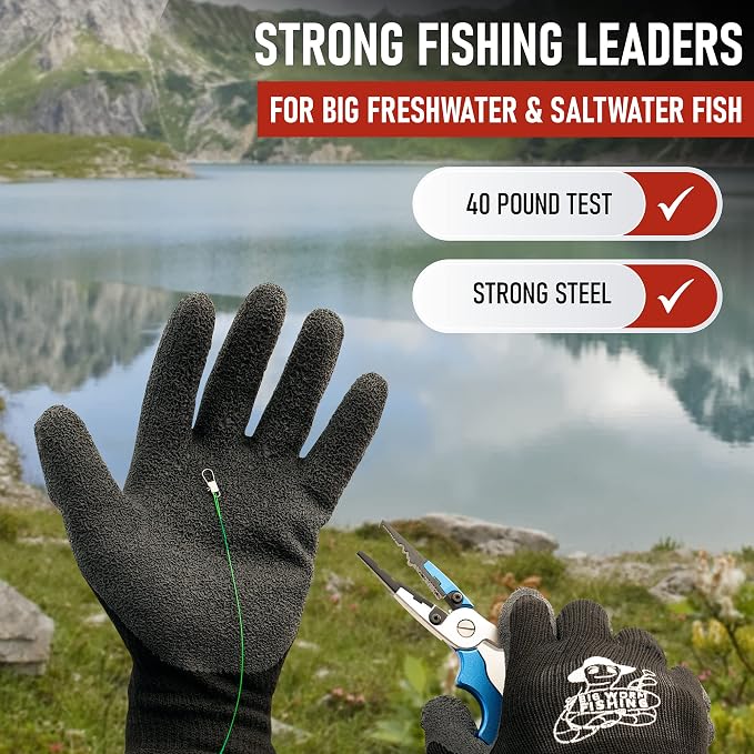 Fishing Leaders with Swivels - Carp - Pike - Catfish - Muskie - Walleye - Bass - Mackerel - Snapper