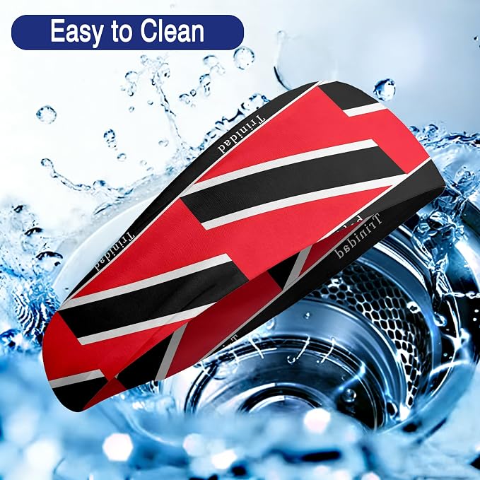 Flag Headbands for Men Women, Moisture Wicking Sweatband Breathable Sports Headwrap, Non-Slip Stretchy Fitness Hair Band