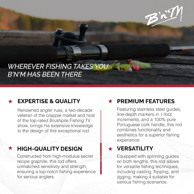 B'n'MBnM Russ Bailey Crappie Wizard Rod 2pc.