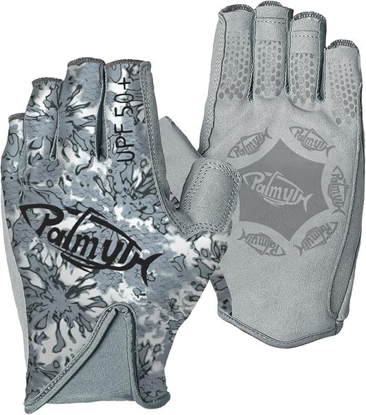 Palmyth UPF 50+ Fingerless Sun Fishing Gloves –UV Protection Lightweight Water Sports Gloves for Kayaking, Paddling & Canoeing