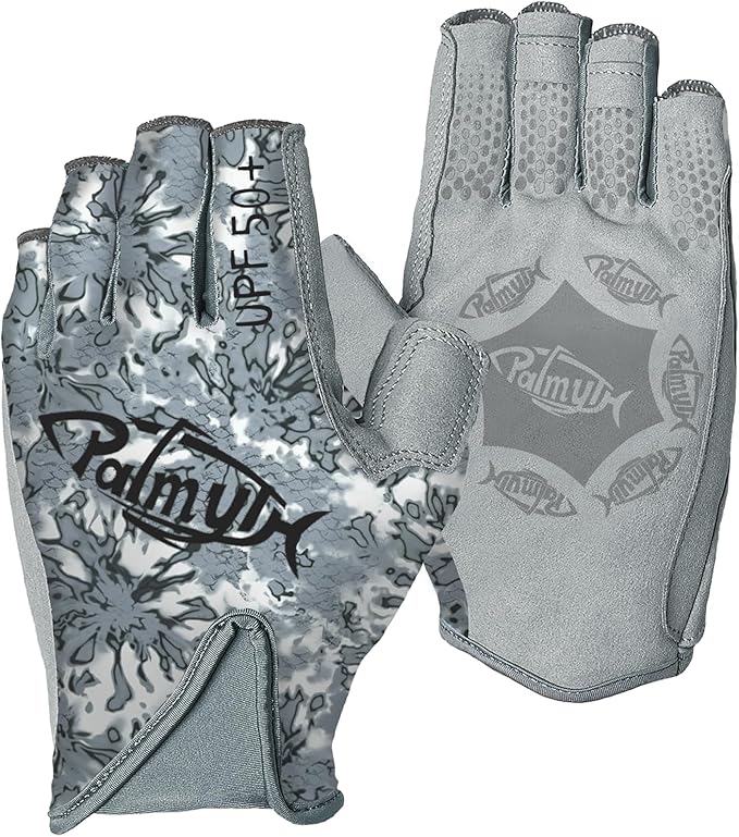 Palmyth UPF 50+ Fingerless Sun Fishing Gloves –UV Protection Lightweight Water Sports Gloves for Kayaking, Paddling & Canoeing