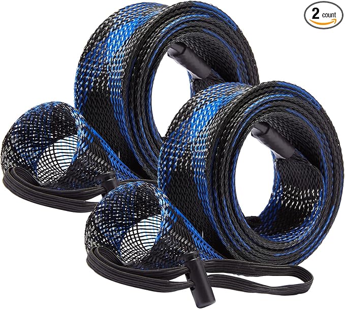 BASSDASH Casting Spinning Fishing Rod Sleeves Protective Rod Socks for Fishing Poles Up to 7-1/2ft
