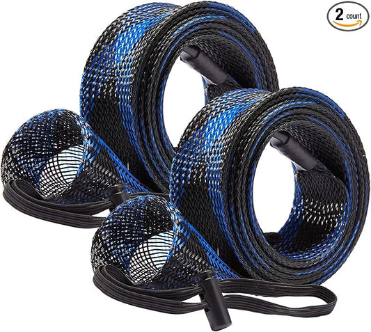 BASSDASH Casting Spinning Fishing Rod Sleeves Protective Rod Socks for Fishing Poles Up to 7-1/2ft