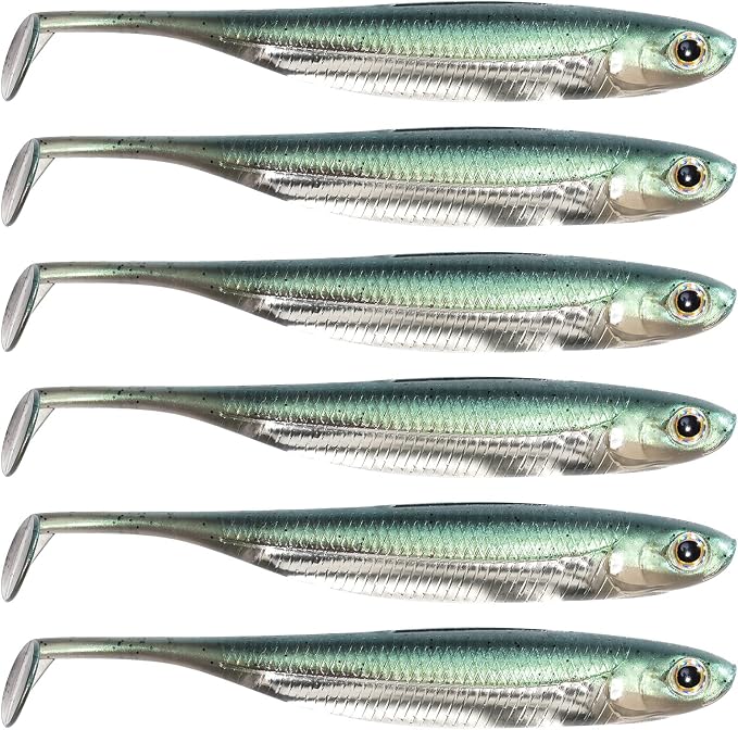 Dr.Fish Paddle Tail Swimbaits, Soft Fishing Lures for Bass Fishing 2.75-4.75 Inches, Freshwater & Saltwater Soft Plastic Baits Swim Shad Bait Minnow Lures Drop Shot