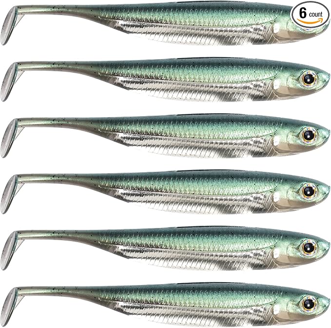 Dr.Fish Paddle Tail Swimbaits, Soft Fishing Lures for Bass Fishing 2.75-4.75 Inches, Freshwater & Saltwater Soft Plastic Baits Swim Shad Bait Minnow Lures Drop Shot