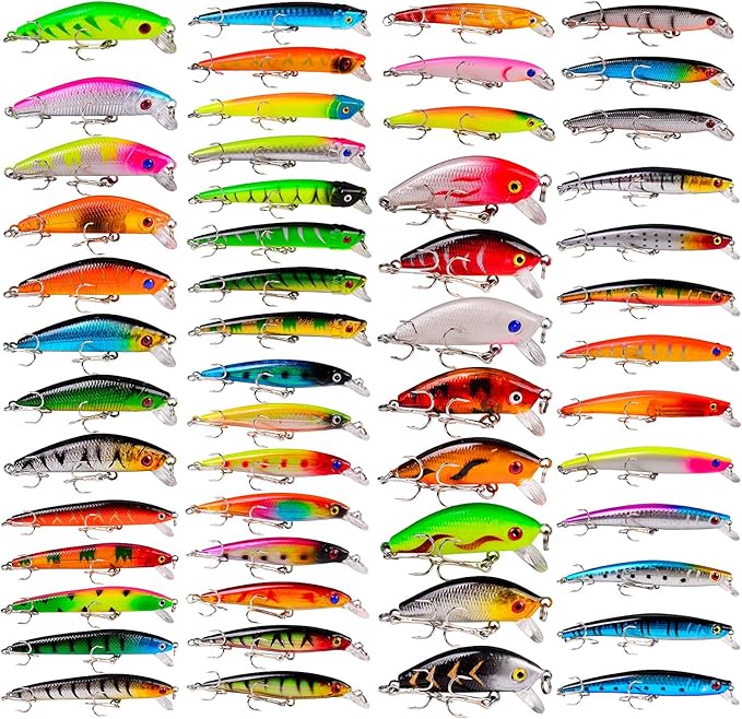 Bass Fishing Lures Kit Set Topwater Hard Baits Minnow Crankbait Pencil VIB Swimbait for Bass Pike Fit Saltwater and Freshwater