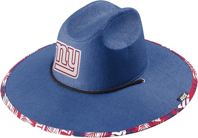 FOCO Men's NCAA College Team Logo Floral Straw Sun Hat