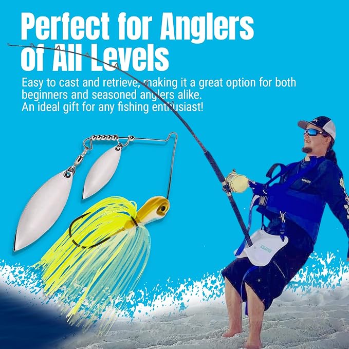Reaction Tackle Spinner Bait Fishing Lure for Bass Fishing Also for Trout Pike Salmon Walleye (3-Pack)