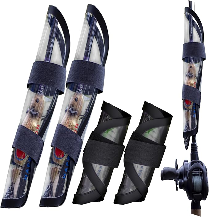 Elite Fishing Lure Covers (4-pack) - PVC-Free Ultra-Durable Lure Wraps, Weatherproof & Saltwater Ready Hook Covers, Hot-Welded Snag-Proof | 2 Large and 2 Medium in a Gift Box