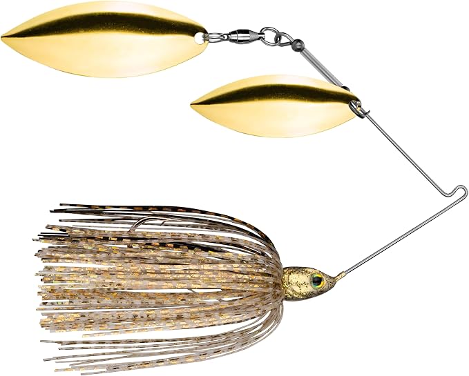 Strike King Tour Grade Spinnerbait Fishing Lure, Weight Forward Design, 3D Eyes, Hand-Tied Skirt