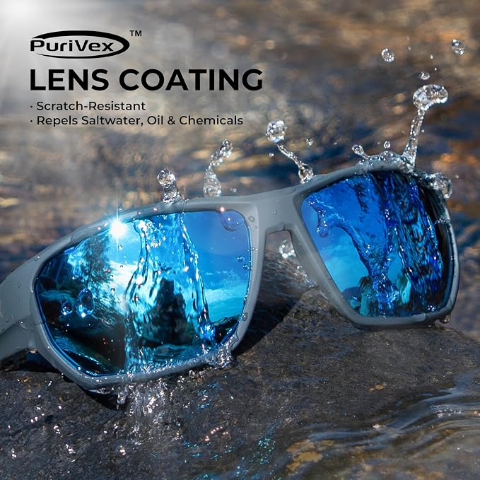 KastKing Merced Floating Polarized Sports Sunglasses, With PuriVex Protective Lens Coating, Lightweight TPX Frame, Men Women