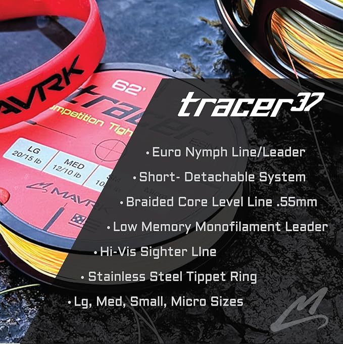 MAVRK USA Fly Fishing Line | Euro Nymph & Floating Lines | Level ESN Mono & Weight Forward Designs | High Visibility, Low Stretch, Freshwater Trout