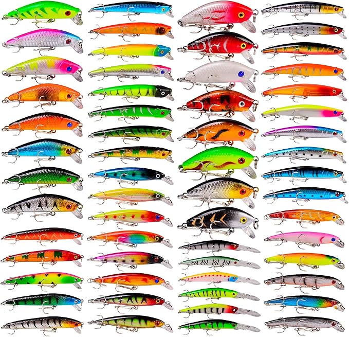 Bass Fishing Lures Kit Set Topwater Hard Baits Minnow Crankbait Pencil VIB Swimbait for Bass Pike Fit Saltwater and Freshwater