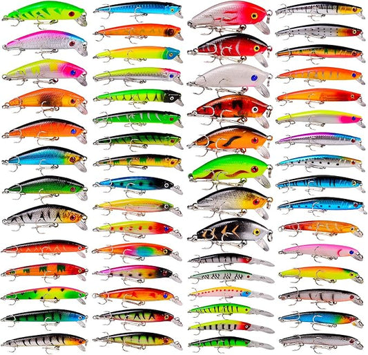 Bass Fishing Lures Kit Set Topwater Hard Baits Minnow Crankbait Pencil VIB Swimbait for Bass Pike Fit Saltwater and Freshwater