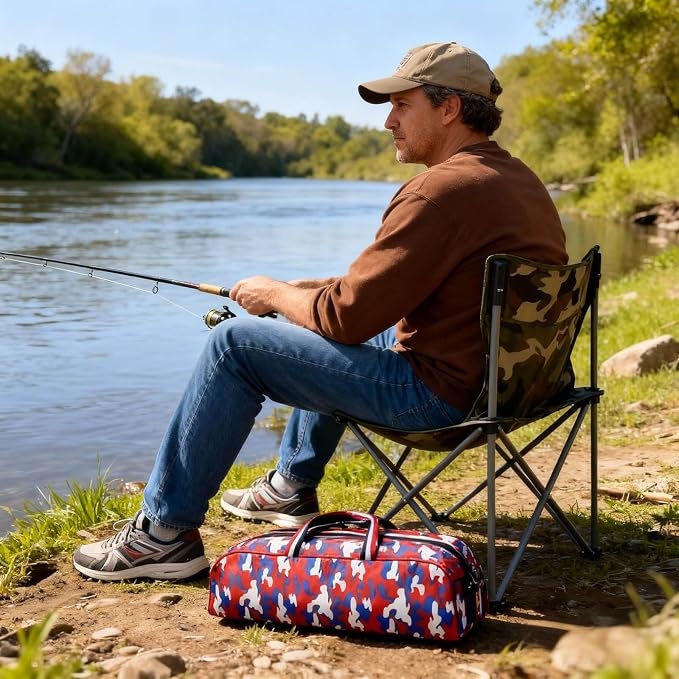Portable Fishing Rod Bag Collapsible Fishing Bag Large Capacity Outdoor Nylon Carrying Case