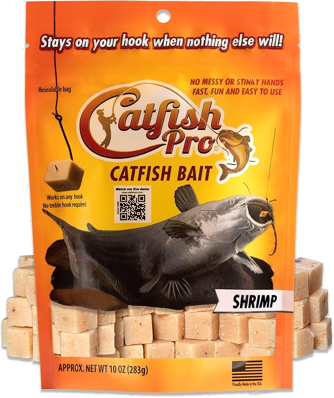 Catfish Pro Catfish Bait - 10oz Bag with 80pcs | Irresistible Scent for Catfish | Mess-Free, Stays On Your Hook When Nothing Else Will | Great for Rod, Reel, Trotline, Jugs & Yoyos Fishing