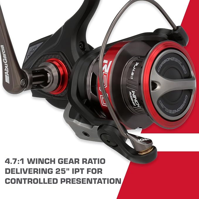 Abu Garcia Revo 3 Winch Spinning Fishing Reel, Size 30, Right/Left Handle Position, Asymmetrical Body Design, Durable, Lightweight Fishing Reels