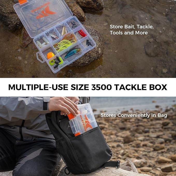 KastKing Everyday Essential Sling Tackle Bag & Tool Set, Fishing Scale & 3500-Tackle Box Waterproof, 7" Pliers, Lip Gripper - Fishing Gear and Gift for Men