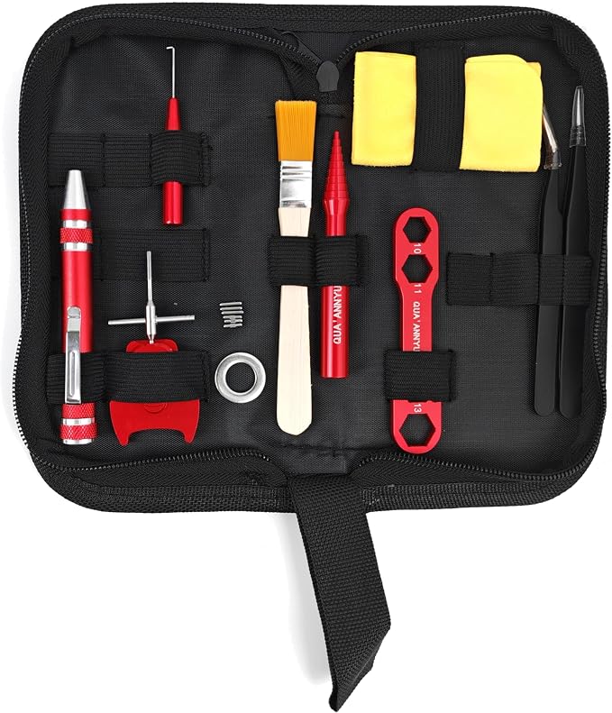 QUA'ANNYU Fishing Reel Maintenance Kit, Professional Fishing Reel Care & Repair Tool Set with 24/30/38-in-1 Screwdriver Set
