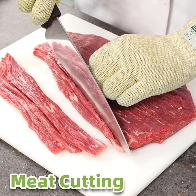 Schwer SlicePro ANSI A9 Cut Resistant Gloves, Food Grade Cutting Gloves for Kitchen Food Prep, Mandoline Gloves for Meat Cutting, Oyster Shucking, Fish Fillet Processing, PR1501, 2 Pairs, M