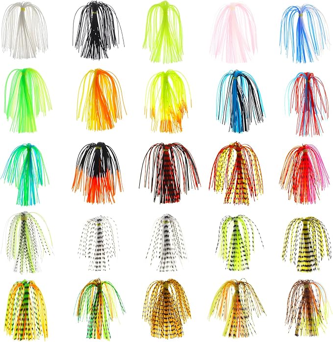 12/18/25/35 Colors Silicone Rubber Skirt & Legs, Fly Tying Materials Colorful DIY Fishing Accessory for Make Fly Fishing Lure Flies Jig Spinnerbait Trout Bass
