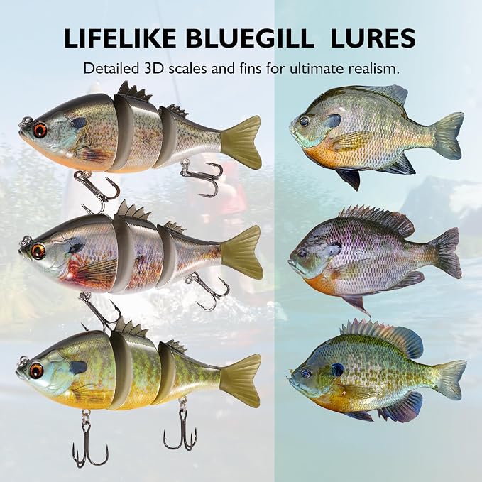 FONMANG Top Water Fishing Lures, 3-Pcs Topwater Lures for Bass Walleye Pike, 2025 New Wasp Crawl Bait for Freshwater and Saltwater