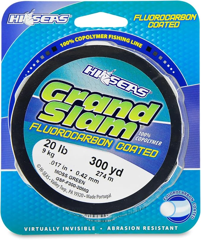 HI-SEAS Grand Slam Fluorocarbon Coated Fishing Line
