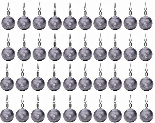 50Pcs Round Fishing Weights Sinkers Ball Fishing Weights Casting Drop Shot Sinkers Catfishing Sinkers Lead Weights Sinkers with Barrel Swivels for Saltwater Freshwater Fishing-(3.5-10g)
