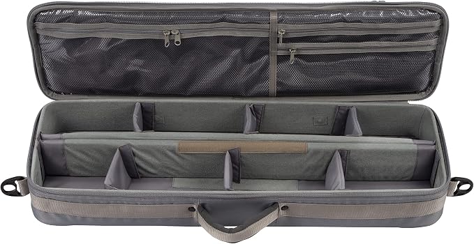 Allen Company Cottonwood Fly Fishing Rod & Gear Bag Case, Hold up to 4 Fishing Rods, Heavy-Duty Honeycomb Frame - Gray/Lime or Olive Green