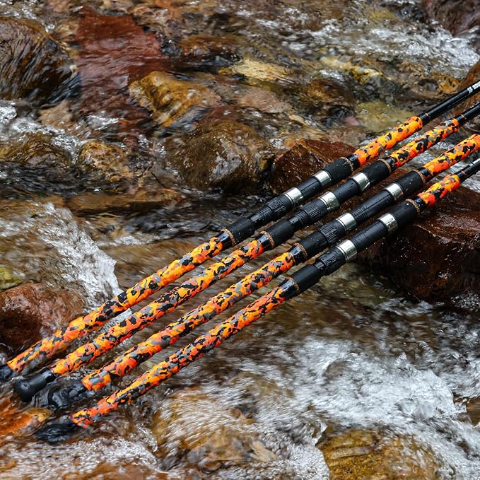 Sougayilang Surf Spinning Fishing Rod Carbon Travel Surf Rod M/MH 3 Piece Spinning Fishing Rod 9'/10'/11'/12'