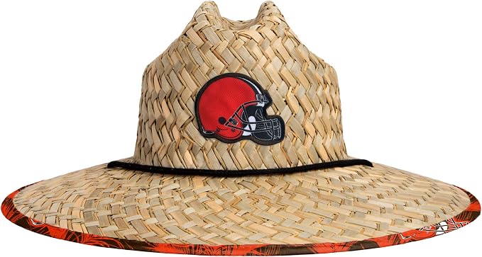 FOCO Men's NCAA College Team Logo Floral Straw Sun Hat