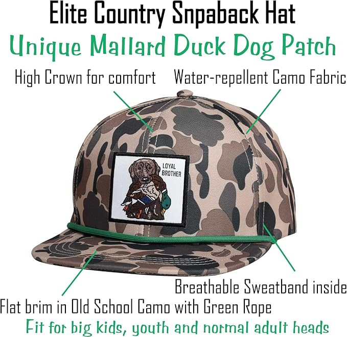 EDTREK Elite Youth Country Hat for Big Kids - Boys Snapback Hat with Flat Brim