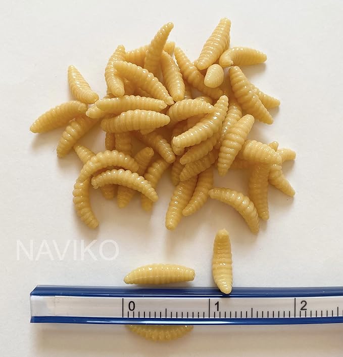 Fake Maggots Realistic Soft Fishing Lures - Worms & Bugs That Look Real 50pcs