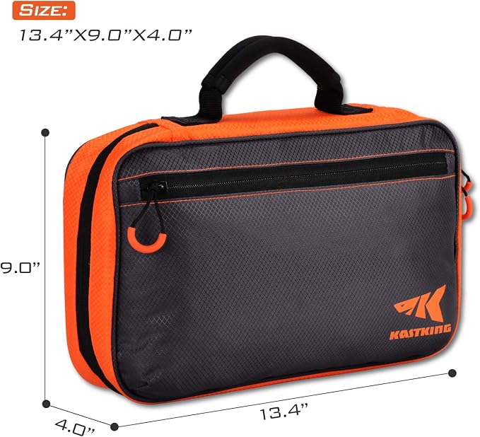 KastKing Signature Lure Bag Utility Binder Tackle Bag - Fishing Gear, Self-Healing Zippers & Padded Handle Design