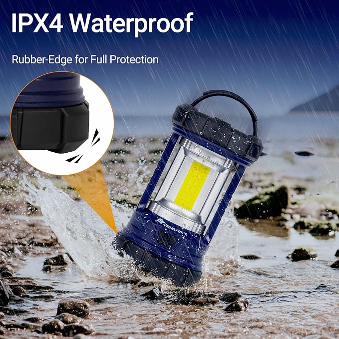 Camping Lantern, 3200LM LED Lanterns for Power Outages, 4600mAh Phone Charger & Rechargeable Lantern, 5 Light Modes Camping Lights & Lanterns for Hurricane/Emergency, Camping Accessories-2 Pcs