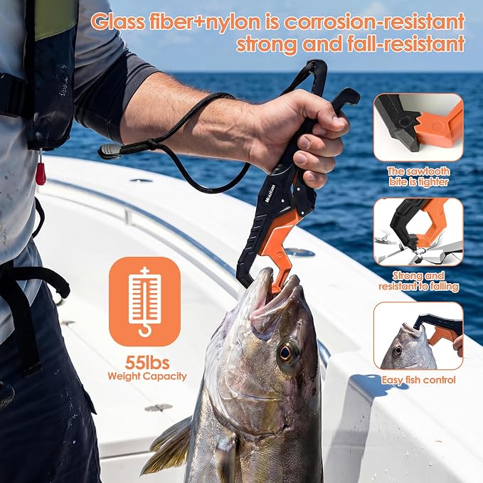 Fishing Tools Kit-Stainless Steel Fishing Pliers, Fish Lip Gripper, Multi-Functional Jaw Anti-Corrosion, Fishmen Must Have Fishing Gear