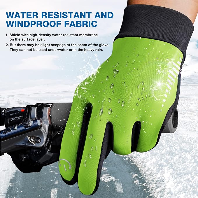 SIMARI Winter Gloves for Women Men - Cold Weather Thermal Touch Screen Ski Snow Glove Liners, Non-Slip Palm & Warm Fleece Lined, for Running Cycling Driving Hiking Walking Sports Outdoor Texting Work