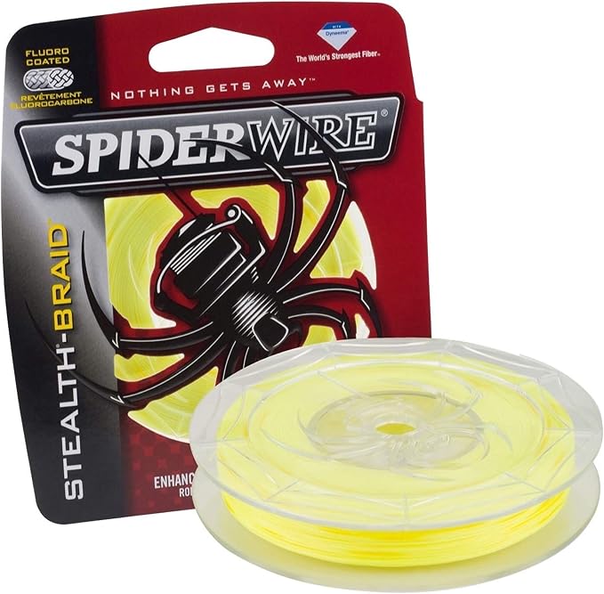 SpiderWire Stealth® Translucent Braided Fishing Line, 20lb | 9kg, 125yd | 114m Fishing Line, Suitable for Saltwater and Freshwater Environments