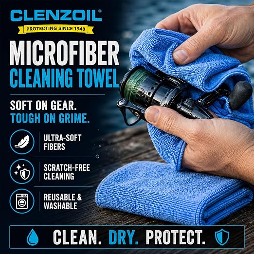Clenzoil Marine & Tackle Reel Care Kit - with Fishing Reel Oil & Grease - All-in-One Cleaning Kit - for Freshwater & Saltwater Reels - Fish Reel Maintenance Kit