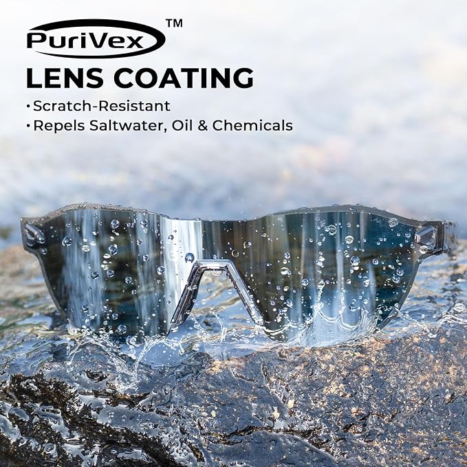 KastKing Nizini Polarized Sports Fishing Sunglasses, With PuriVex Protective Lens Coating, Rimless Wrap Design, Men Women