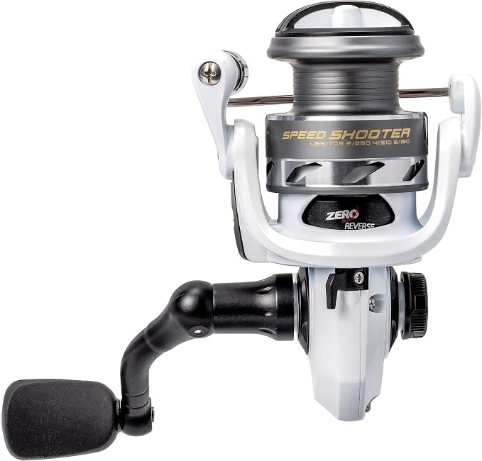 Lew’s Wally Marshall Speed Shooter Spinning Reel, Size 75 Fishing Reel, 5.0:1 Gear Ratio, 3+1 Bearings (Clam Packaging)