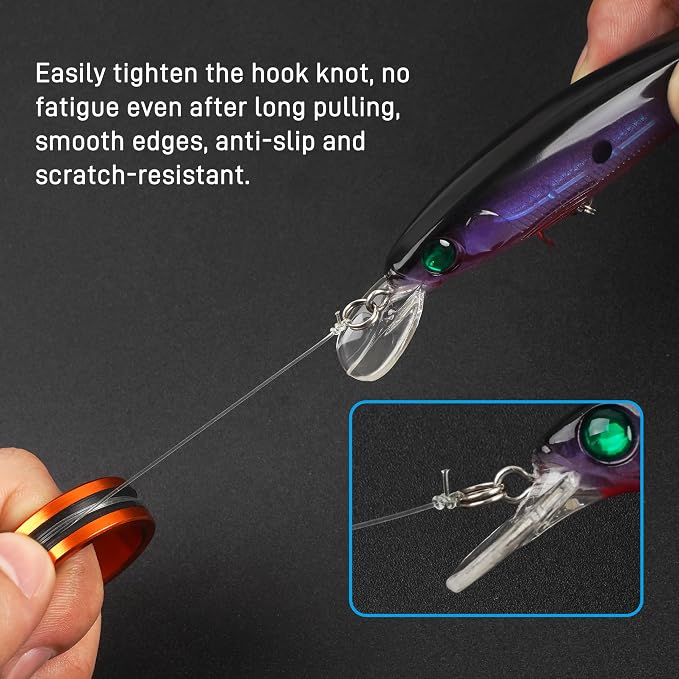 2pcs Fishing Line Puller Ring, Knot Tightening Fishing Metal Puller Ring Accessories Tool for Tying