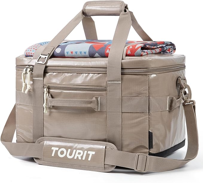 TOURIT Soft Sided Cooler Bag Insulated 30/48/60 Cans, Large Collapsible & Leakproof Ice Chest for Picnic, Beach, Camping, Travel, Sports Fan Coolers