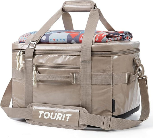 TOURIT Soft Sided Cooler Bag Insulated 30/48/60 Cans, Large Collapsible & Leakproof Ice Chest for Picnic, Beach, Camping, Travel, Sports Fan Coolers