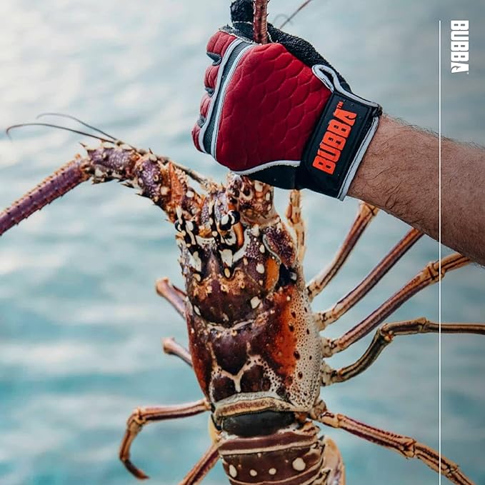 BUBBA Ultimate Fishing Gloves with Cut Resistant Construction, Cloth Thumb and Touch Screen Usability for Fishing, Angling, Boating and Outdoors