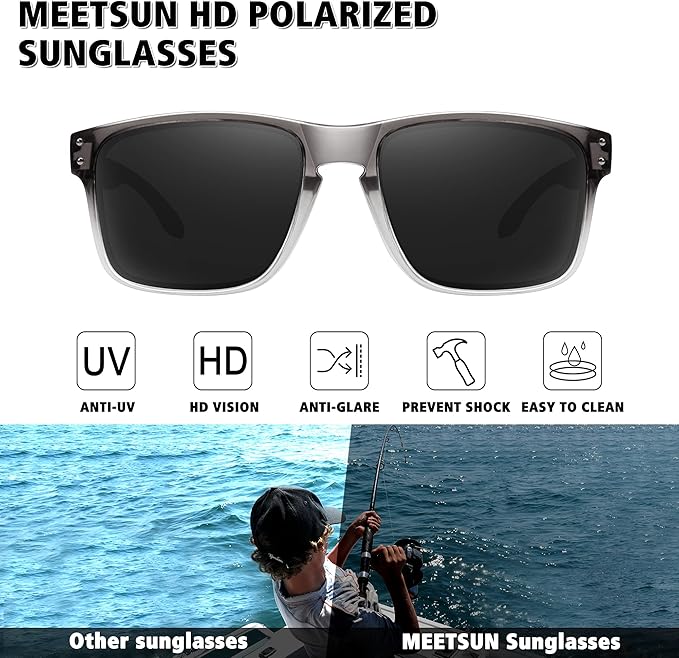 MEETSUN Polarized Sunglasses for Men Women Sports Driving Fishing Glasses UV400 Protection