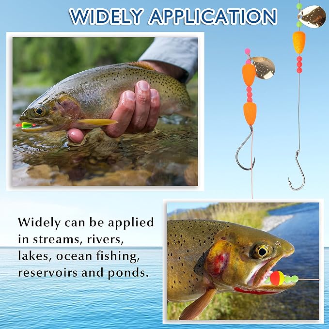 SILANON Pompano Rigs Floats Beads Kit,Foam Snell Fishing Floats Bobbers for Surf Fishing Live Bait Walleye Rig Making Accessories Bullet Cylinder Float for Trout Catfish
