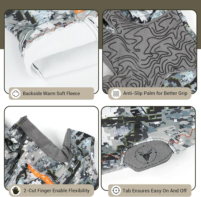 Palmyth Men's Hunting Gloves for Cold Weather and Winter Camo Glove