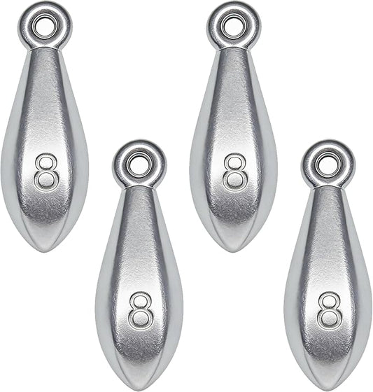 Fishing Weights Sinkers Bank Sinkers Bullet Weights for Surf Fishing Pier Bank Fishing Saltwater Fishing Gear 1oz to 8oz