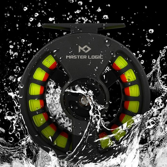 Fly Fishing Reel 5/6wt - Aluminum Alloy Fly Reel with Pre-Loaded Line Combo, Durable Lightweight Design for Freshwater/Saltwater